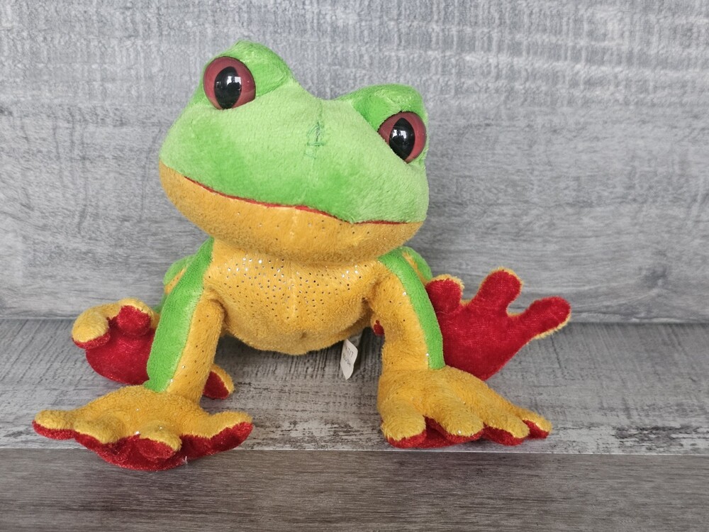 GANZ Webkinz Tree Frog Bean Bag Plush Stuffed Animal Soft Toy No Code 6"